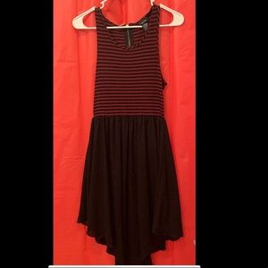 Striped high/low dress